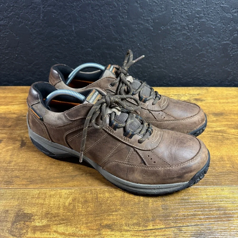 Dunham Burlington DAM01DBR Brown Leather Waterproof Oxford Mens 10.5 D